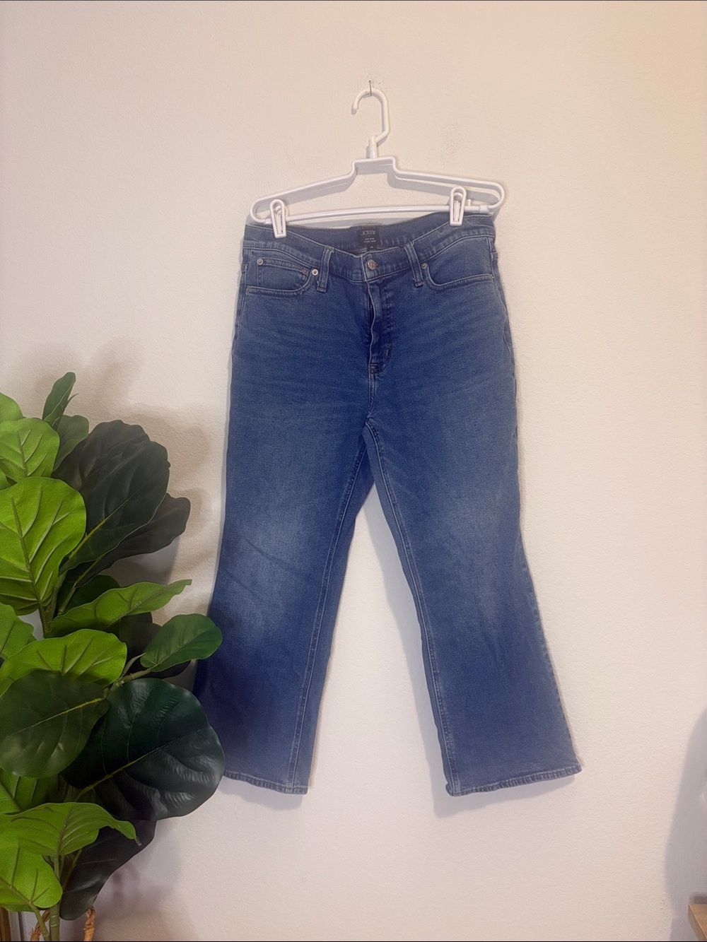J crew midrise flare crop size 30 Women's Medium Blue Flare Jeans
